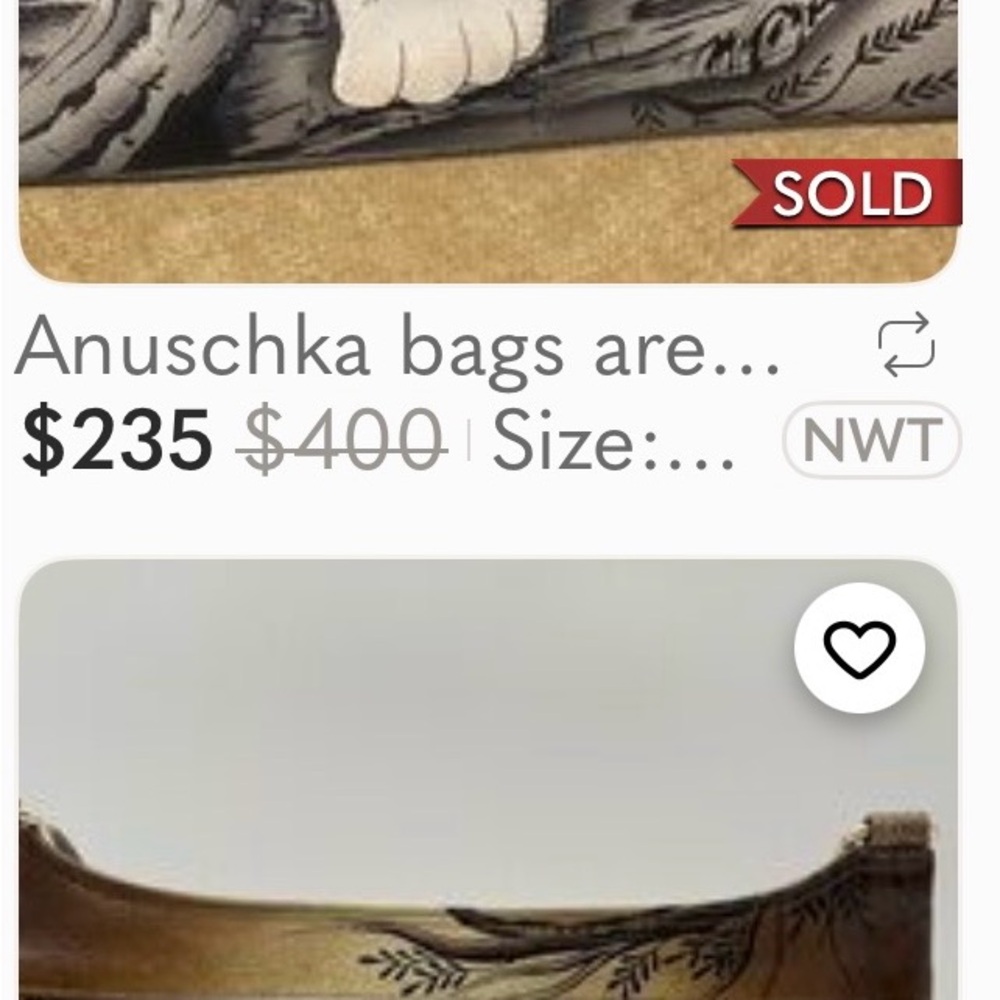 ANUSCHKA AFRICAN LEOPARD HAND PAINTED LEATHER CROSSBODY - Picture 12 of 14